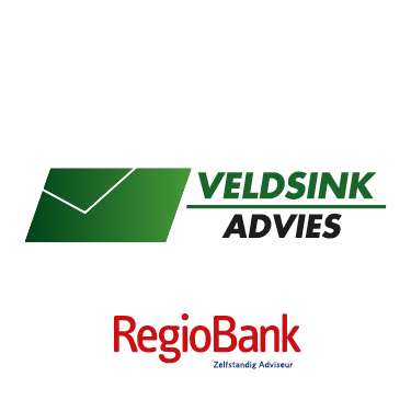 Logo van Socialmedia met Regiobank Veldsink Advies